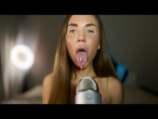magic tongue asmr 30 minutes magic mouth sounds | glossy lips, camera fogging and lens licking